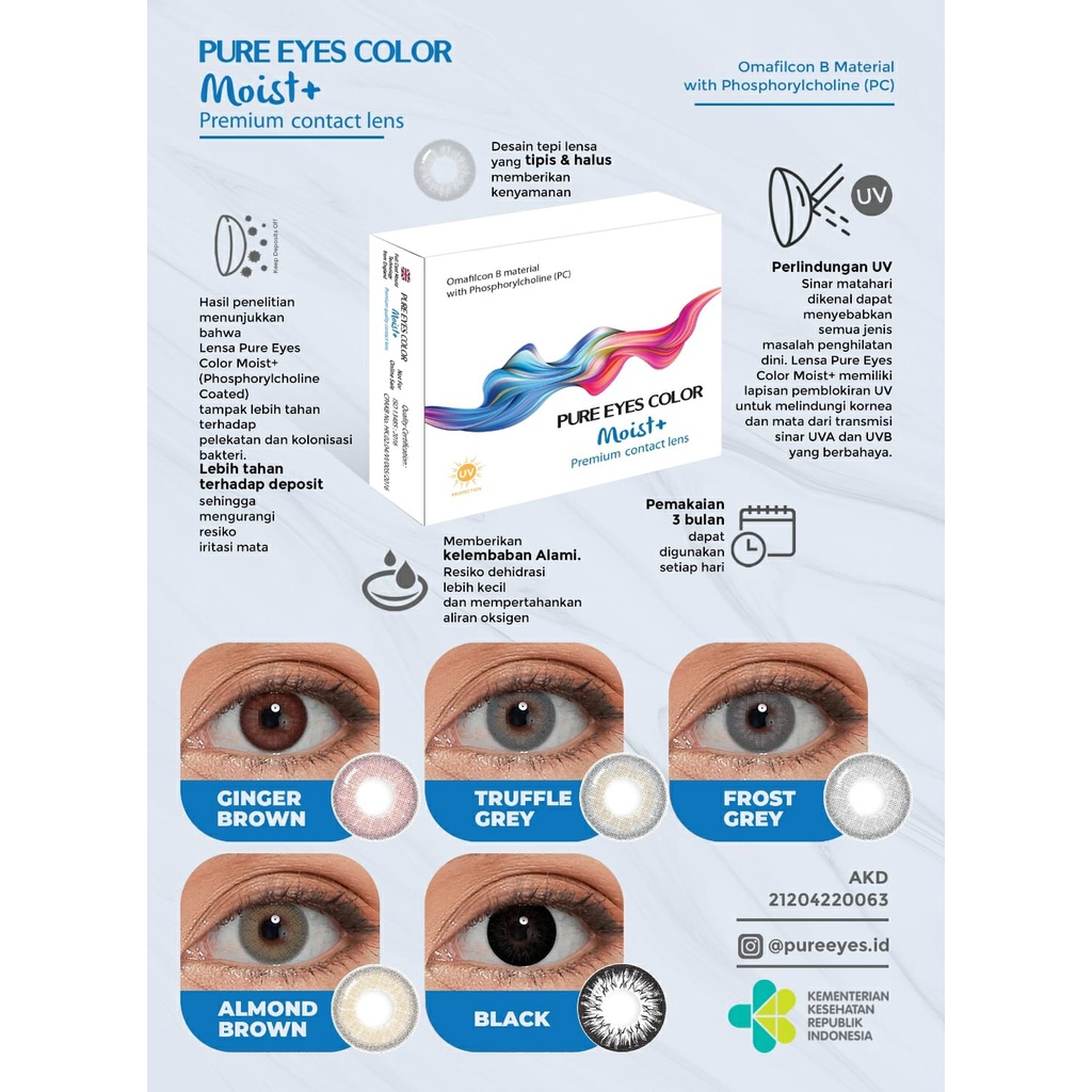 SOFTLENS PURE EYES COLOR MOIST+/KONTAK LENS