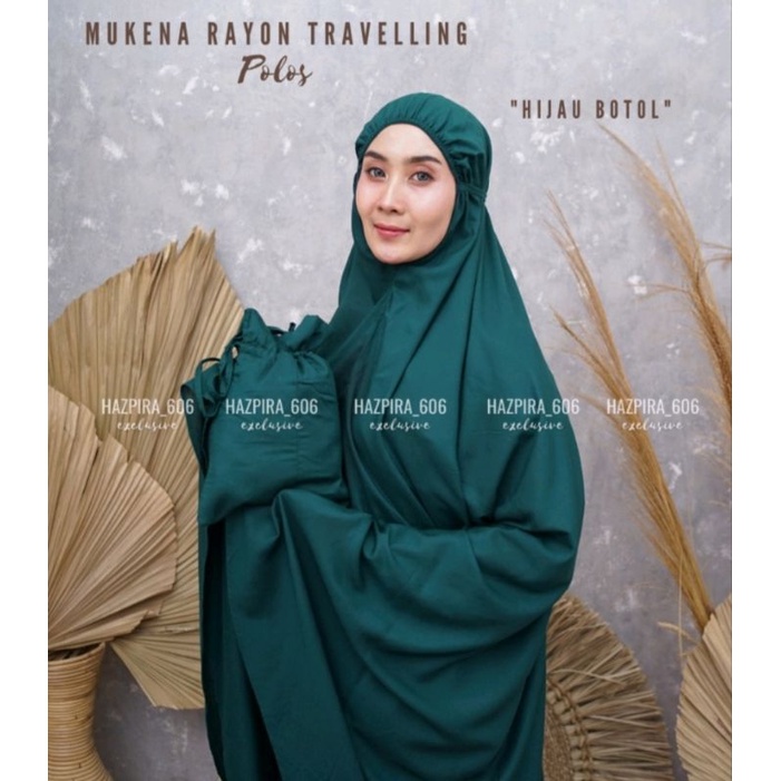 promo!! mukena dewasa jumbo linen 80s Mukenah Polos Travelling Jumbo