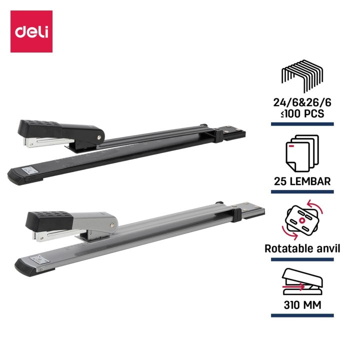 

Deli Stapler / Staples - Jilid Buku -Long Reach Metal 25sheets (E0334)