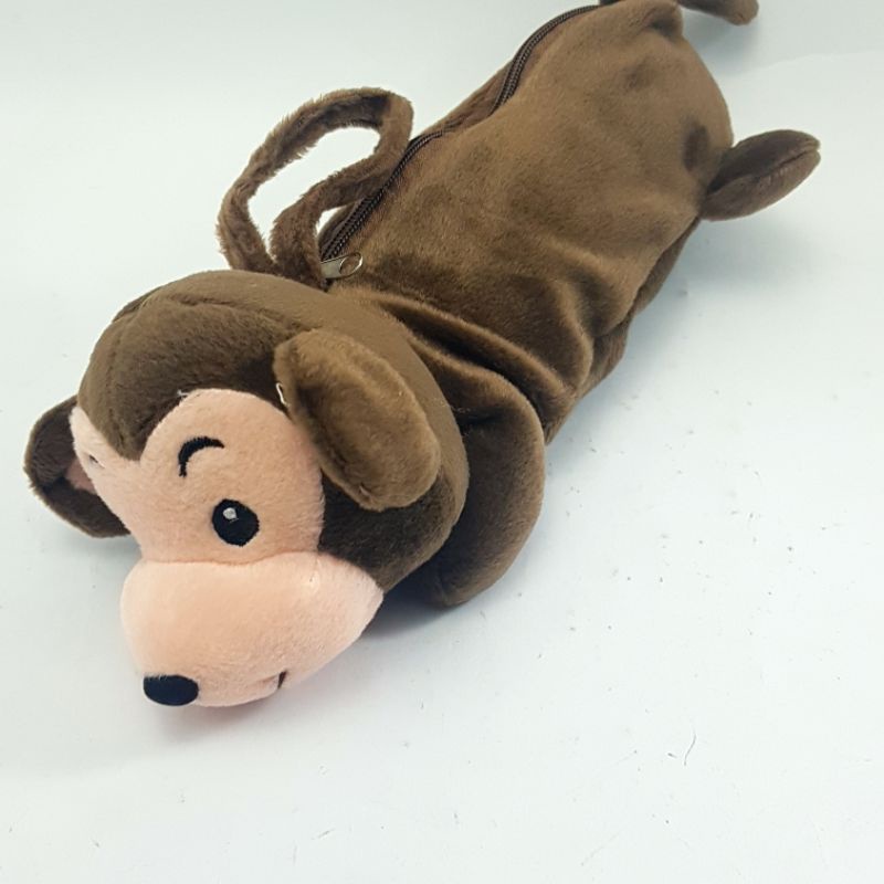 

Tempat Pensil Sleting Boneka Monyet Coklat
