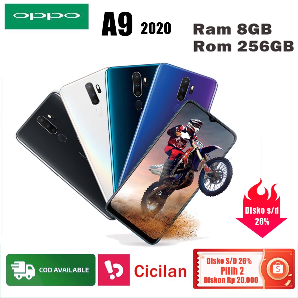 hp oppo A9 2020 RAM 8GB/256GB 6.5inch 48MP handphone