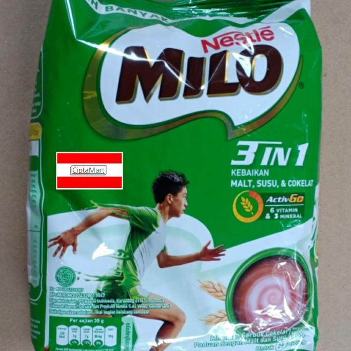 

Nestle Milo 3 in 1 Activ-Go 1kg TERLARIS TERPERCAYA ORIGINAL