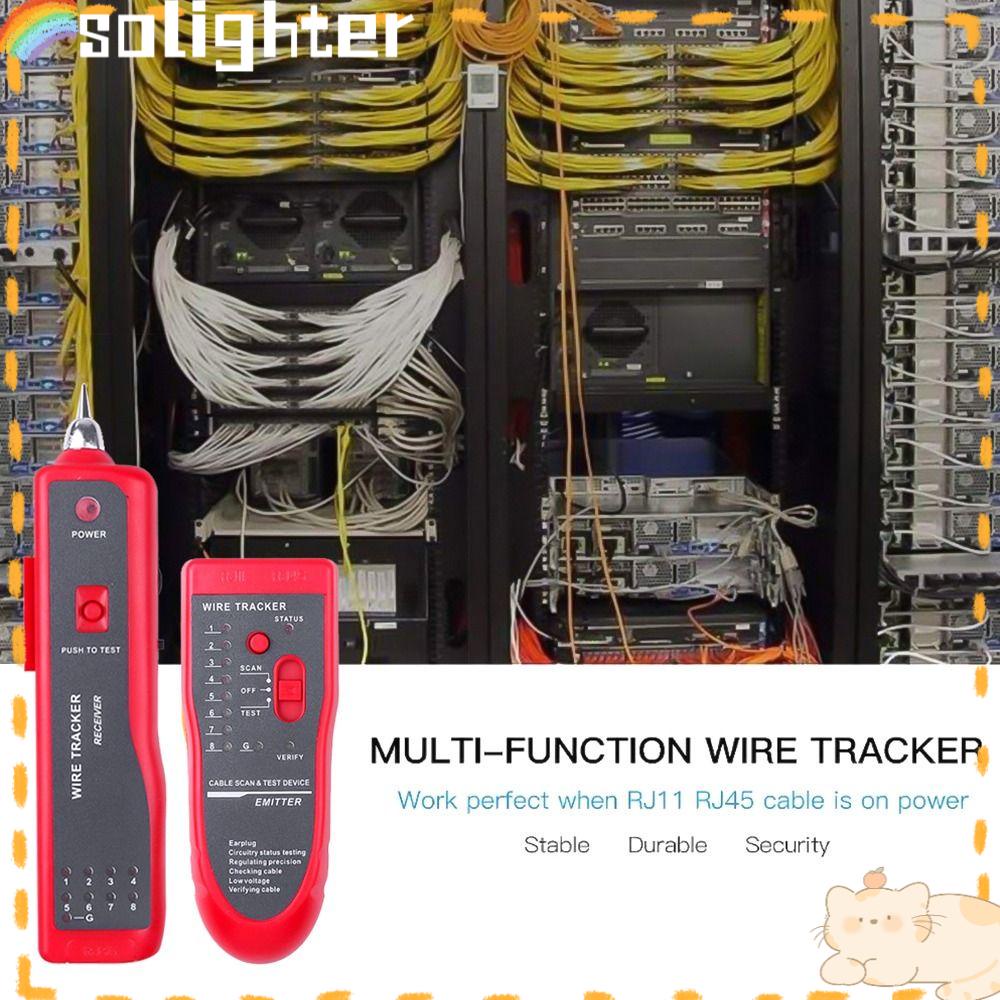 Solighter Kabel Jaringan tester Detector Professional Ethernet Line Finder LAN Jaringan Kabel tester