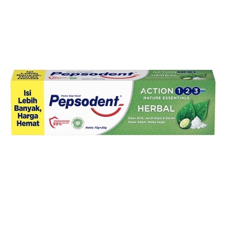 Pepsodent Pasta Gigi action 123 Herbal 100g