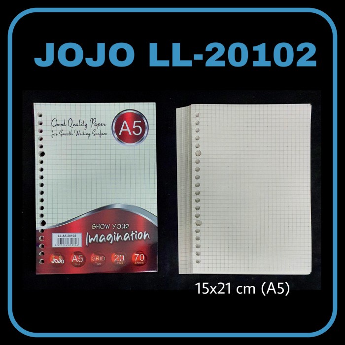 

PRO Loose Leaf JOJO A5 LL-20102 Grid / Loose Leaf / Kertas Binder