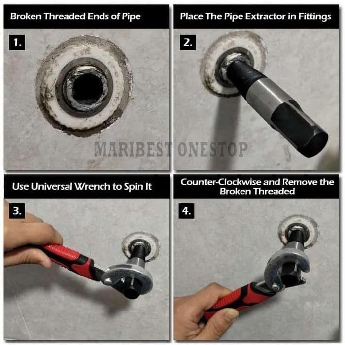 Tab Balik 1/2&quot; M25-M35 | Damaged Screw Extractor | Bolt Screw Remover