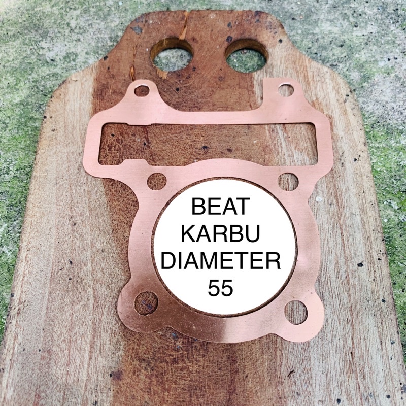 PAKING TEMBAGA BLOK HEAD BEAT KARBU TEBAL 0.5 MILI PERPAK TEMBAGA BEAT KARBU DIAMETER 55 MILI METER