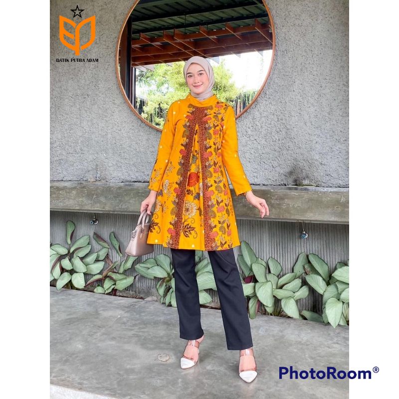 TUNIK BATIK || ATASAN BATIK WANITA JUMBO || BAJU BATIK WANITA KEKINIAN