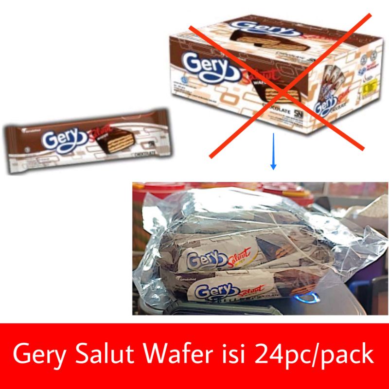 

Gery Saluut Wafer Coklat/Hazelnut isi 24 pc/pack