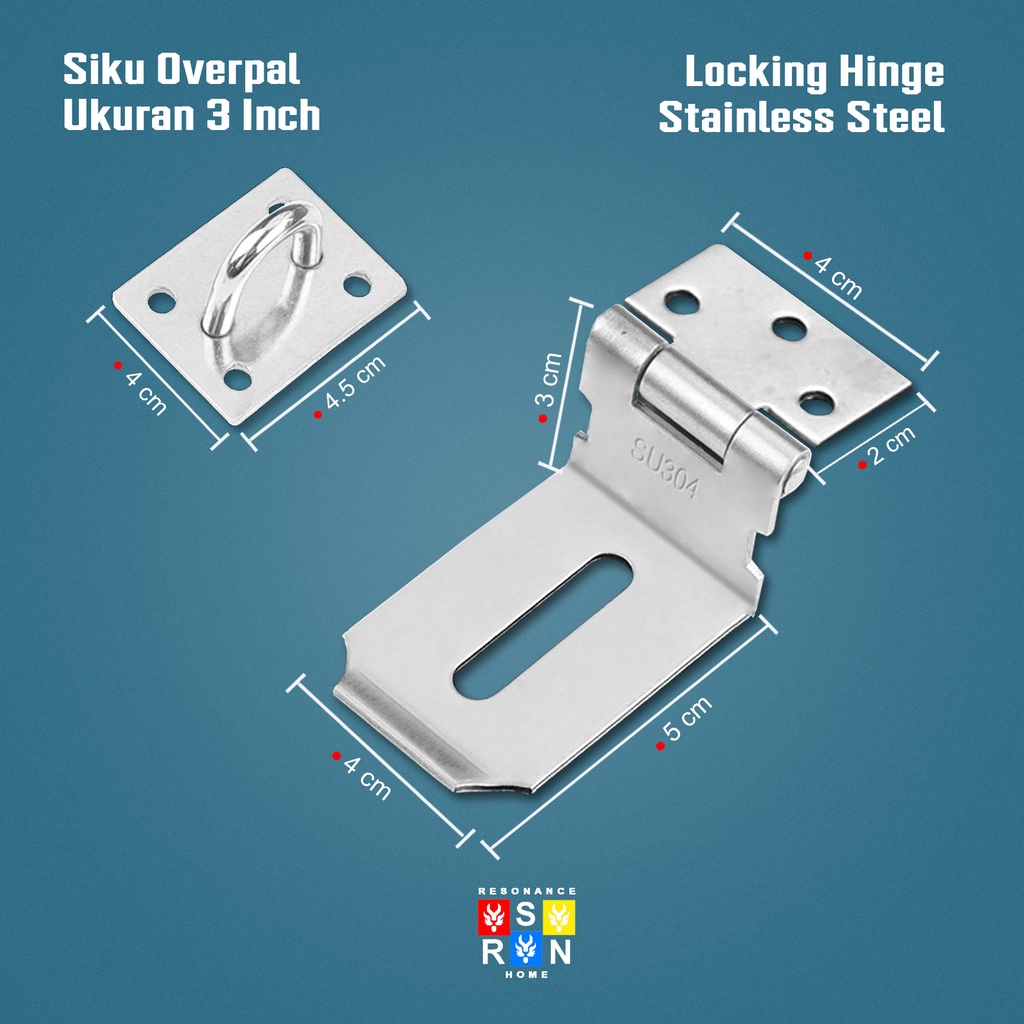 Overpal Siku Kecil 3 Inch / Kunci Pintu Overpal SUS 304 Resonance Home