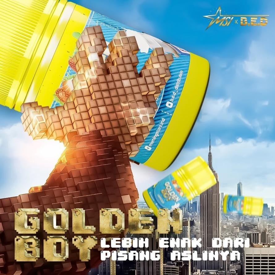 GOLDEN BOY BANANA FLA 60ML BY MSI x BED LIQUID FREEBASE GOLDEN BOY