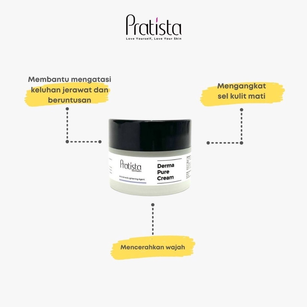 Pratista Dermapure Night Cream Skincare Cream Malam Penghilang Jerawat Beruntusan Komedo Aman BPOM PS10