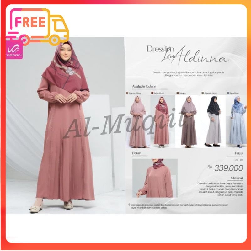 NEW DISKON RABBANI ORI DRESSLIM ALDINNA RABBANI - GAMIS RABBANI ALDINNA Al-Muqiit.Shop