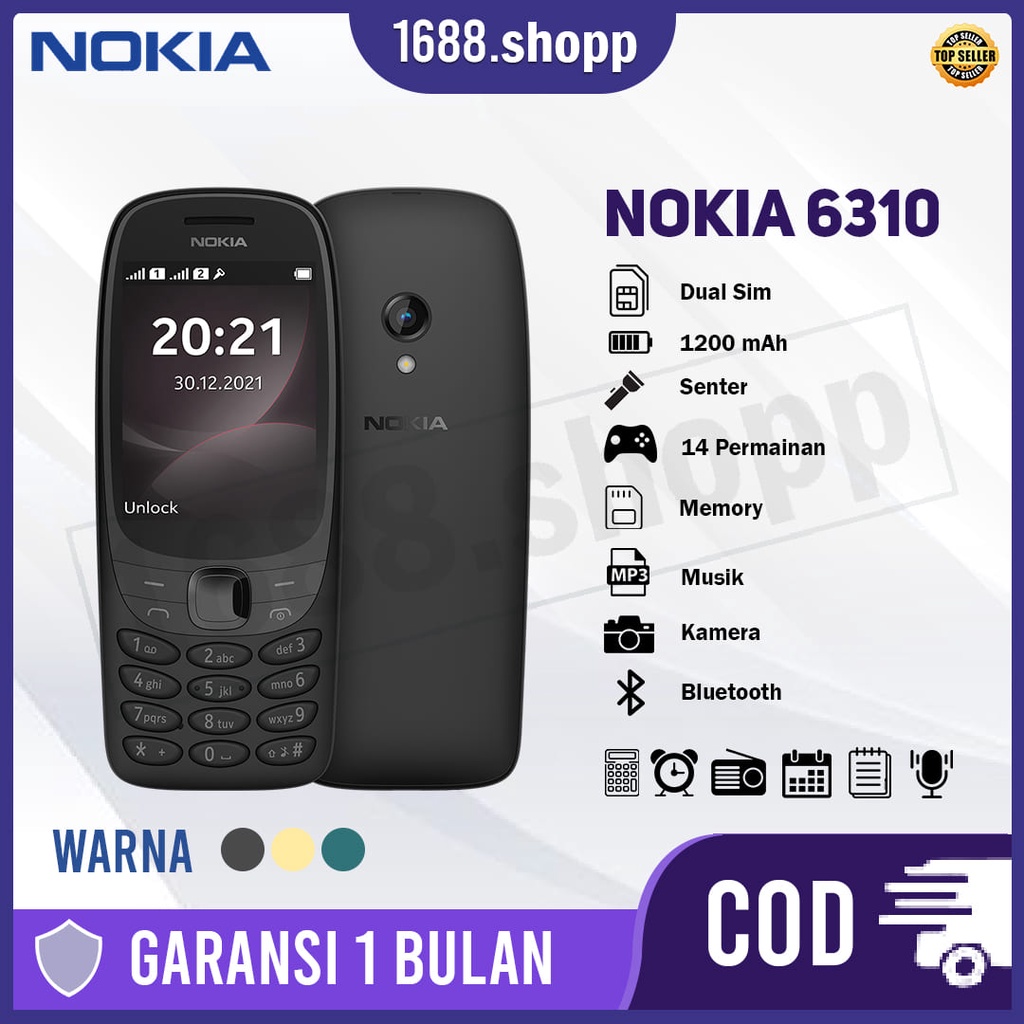 HP Nokia 6310 Reborn Garansi Resmi Candybar Murah Baru