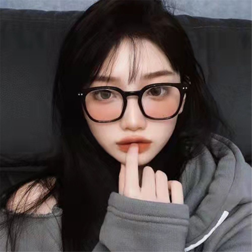 Kacamata Miopia Gaya Korea Baru Untuk Gadis Retro Ultralight Kacamata Rabun Dekat Populer Wanita Blush Gradient Glasses Eyewear