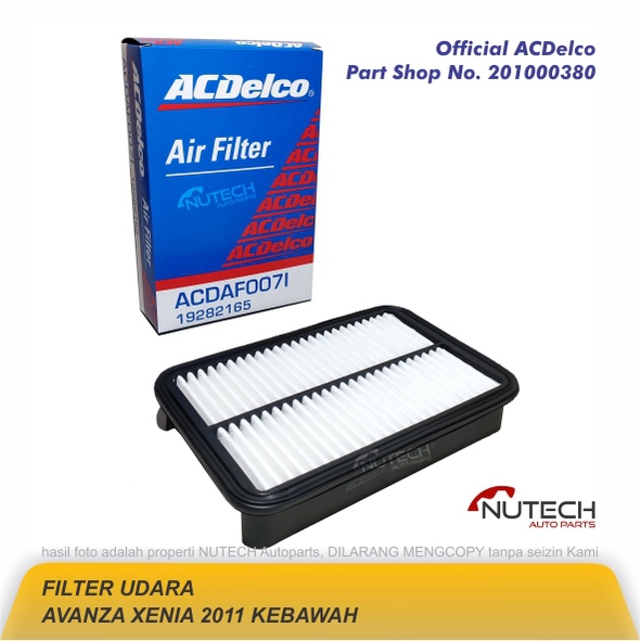 FILTER UDARA AIR AVANZA XENIA 2011 KEBAWAH ORI ACDelco