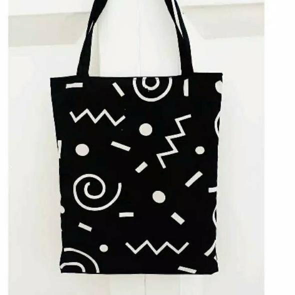 8.8 MALL MyTotebag's - Tas Totebag Motif Dagadu Sudah Memakai Resleting