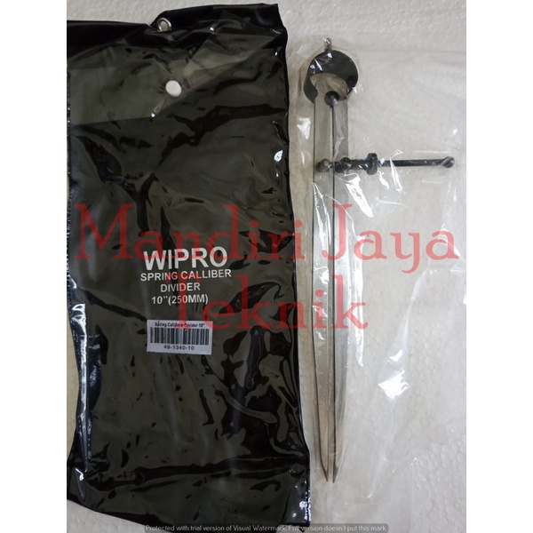 Jangka Setelan Bubut Lurus Spring Caliper Divider 10" 10inch WIPRO