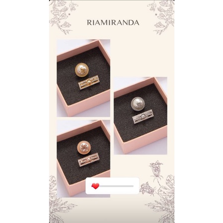 Naila Pin Set Riamiranda Winter Capsule 2022 RM Bros Brooch Peniti Dagu Ria Miranda Original