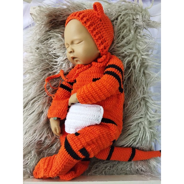 jumper singa/rubah properti foto newborn