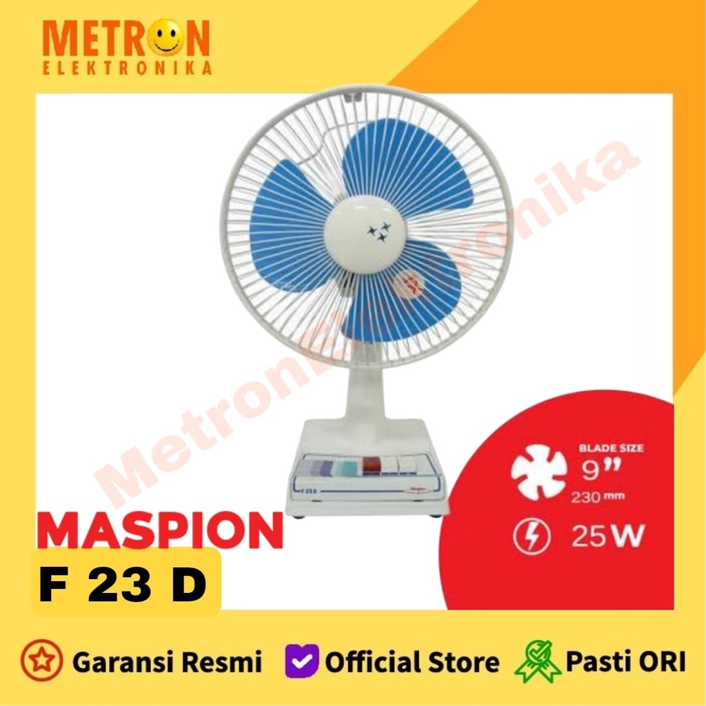 MASPION F 23 D DESK FAN 9 IN / KIPAS ANGIN MEJA 9 INCH / F23D