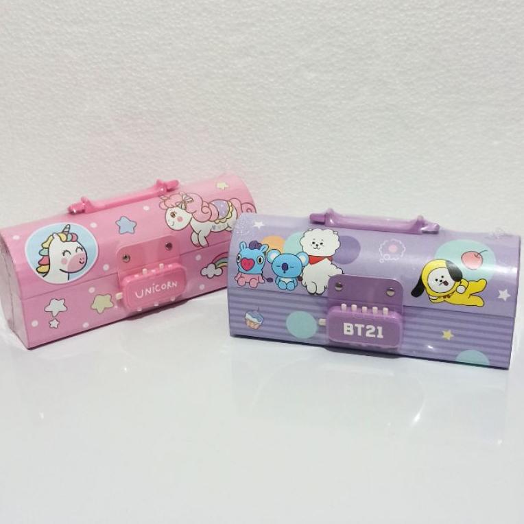 

[Seri]-S95L✔ BOS Kotak Pensil Karton+Kunci Pin/Tempat Pensil/Pencil Case Locker banyak diminati