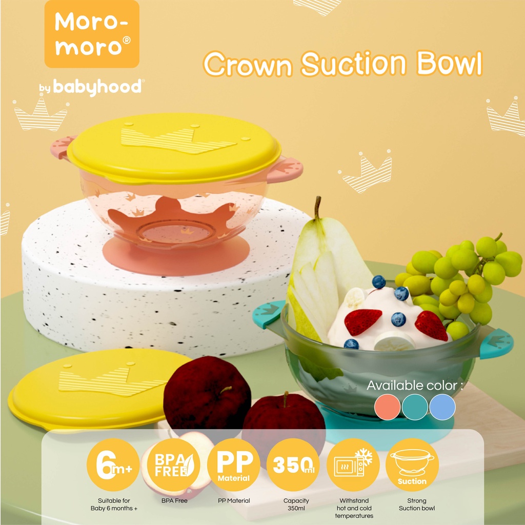 MAK338 MORO MORO MANGKOK MAKAN CROWN SUCTION BOWL MSB2232