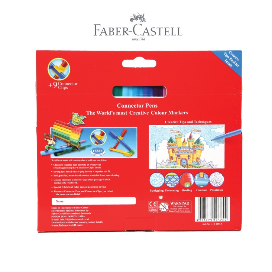 Faber Castell connector pen 20 warna / Spidol Connector Faber