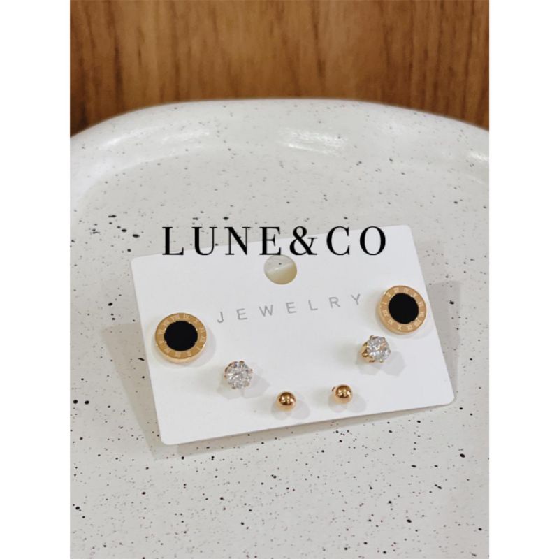 Anting BV Set Tindik Isi 3 Titanium AS56