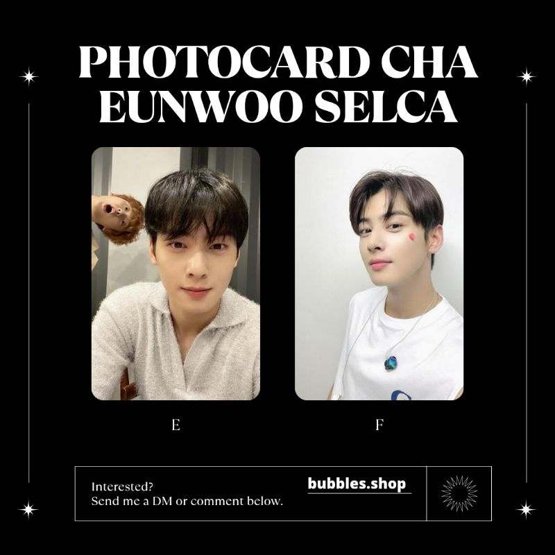 PHOTOCARD UNOFFICIAL CHA EUNWOO ASTRO SELCA