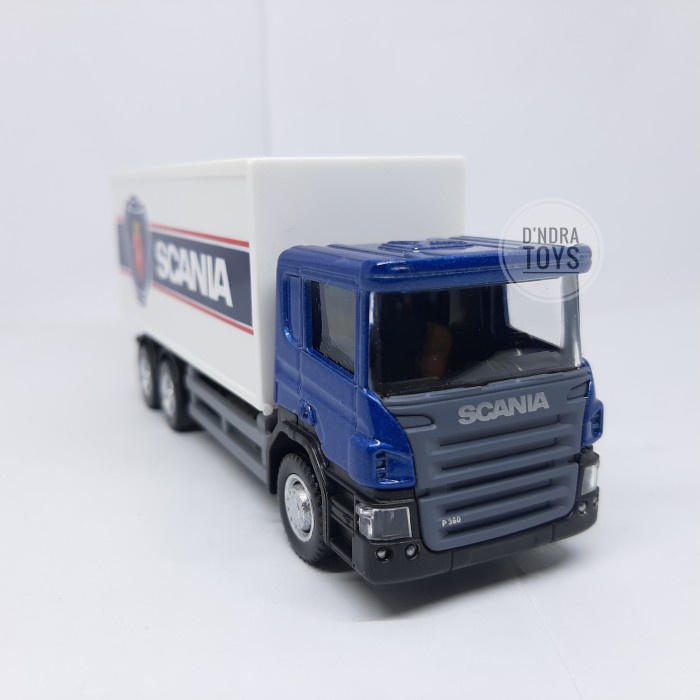 Diecast Metal Miniatur Truck Kontainer Scania P-Series Mainan Koleksi