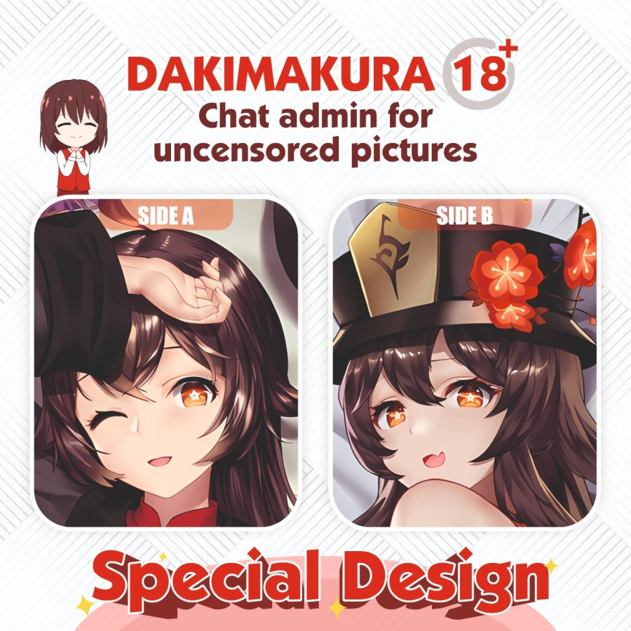 Dakimakura Hu tao Genshin Impact 150x50 cm (Cover Only)