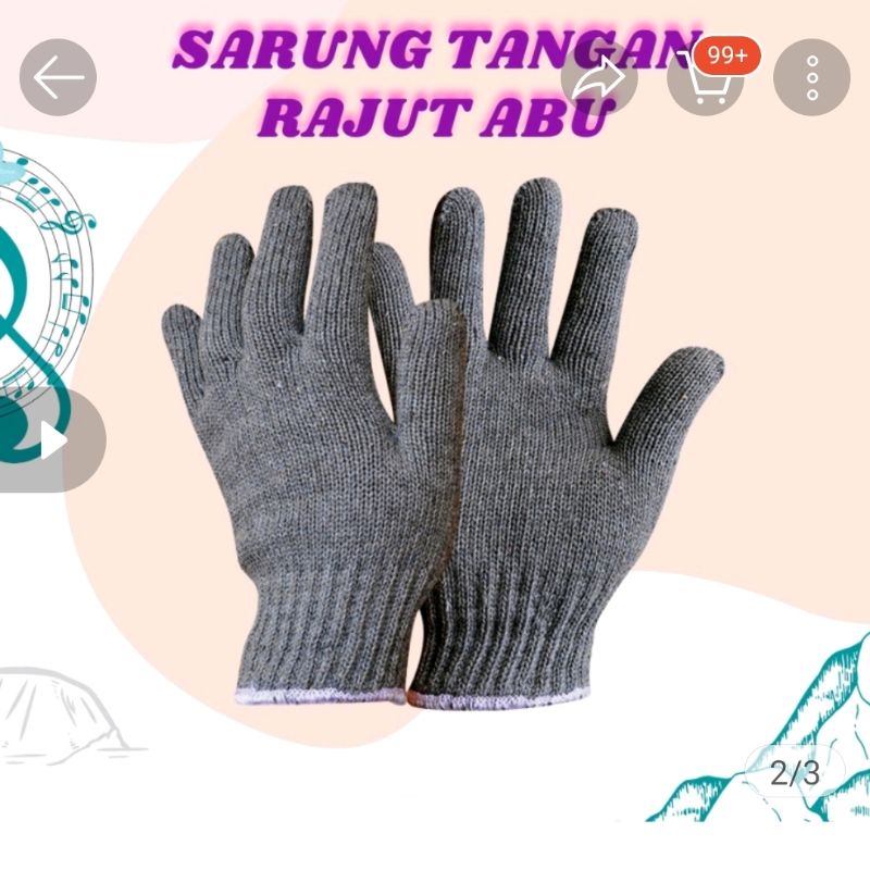 Sarung Tangan Rajut Abu-Abu (Dapat 1 pasang)