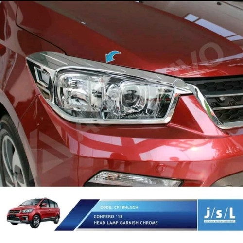 GARNISH LAMPU DEPAN MOBIL WULING CONFERO CHROME FERRARI VARIASI