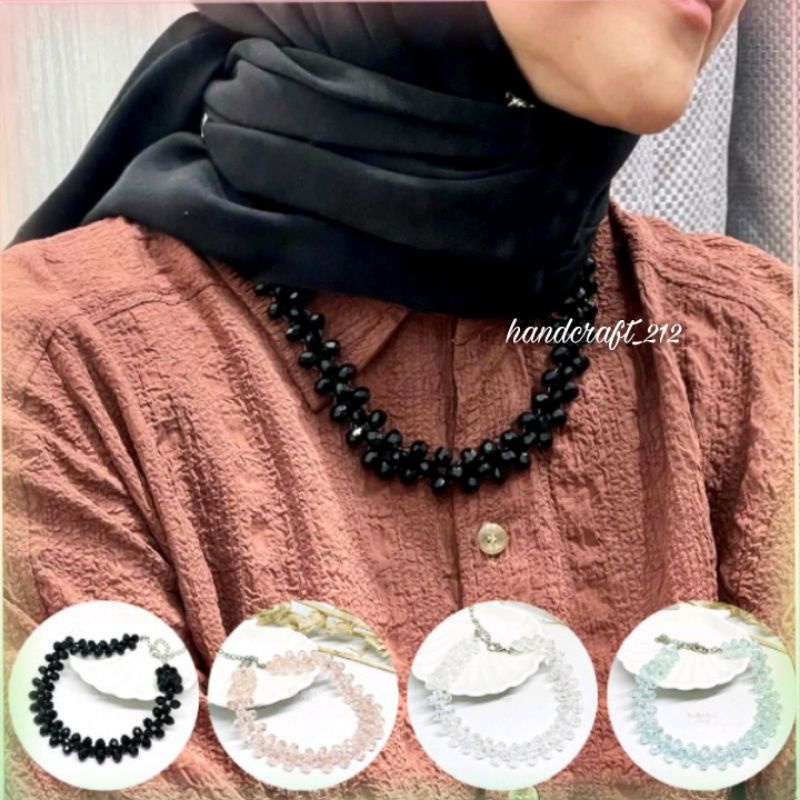 Necklace / Kalung Crystal / Chocker Beads / Kalung Kondangan / Kalung Wisuda