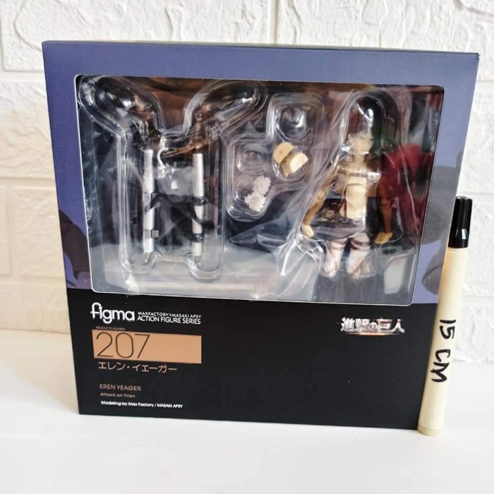 Mainan action figure Figma recast 207 Eren yeager Attack on titan