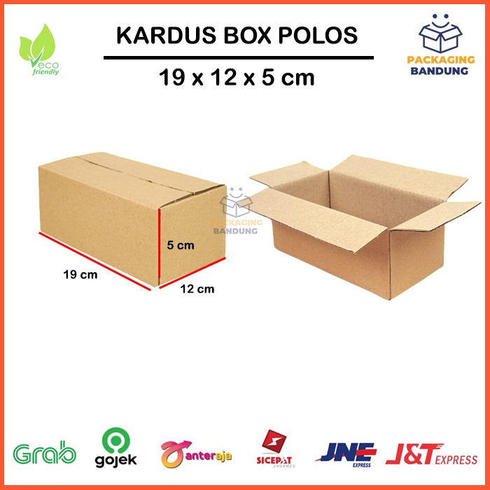 

Kardus Polos / Karton Box Packing 19 X 12 X 5 Cm Single Wall, Tebal 3 MM