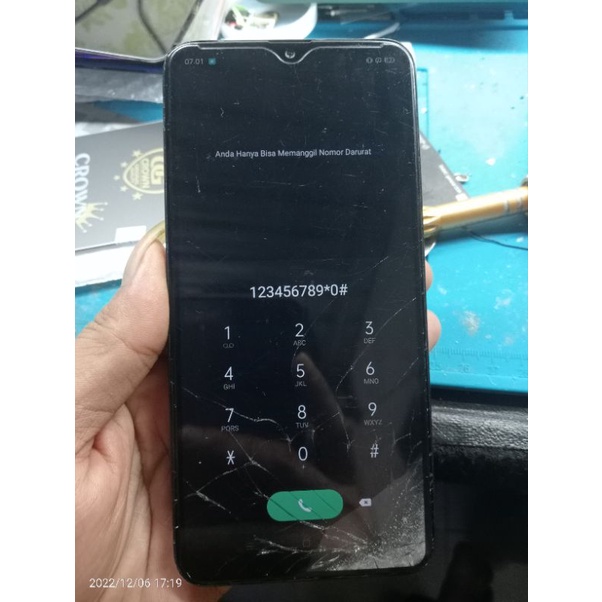lcd cabutan a5s retak glass
