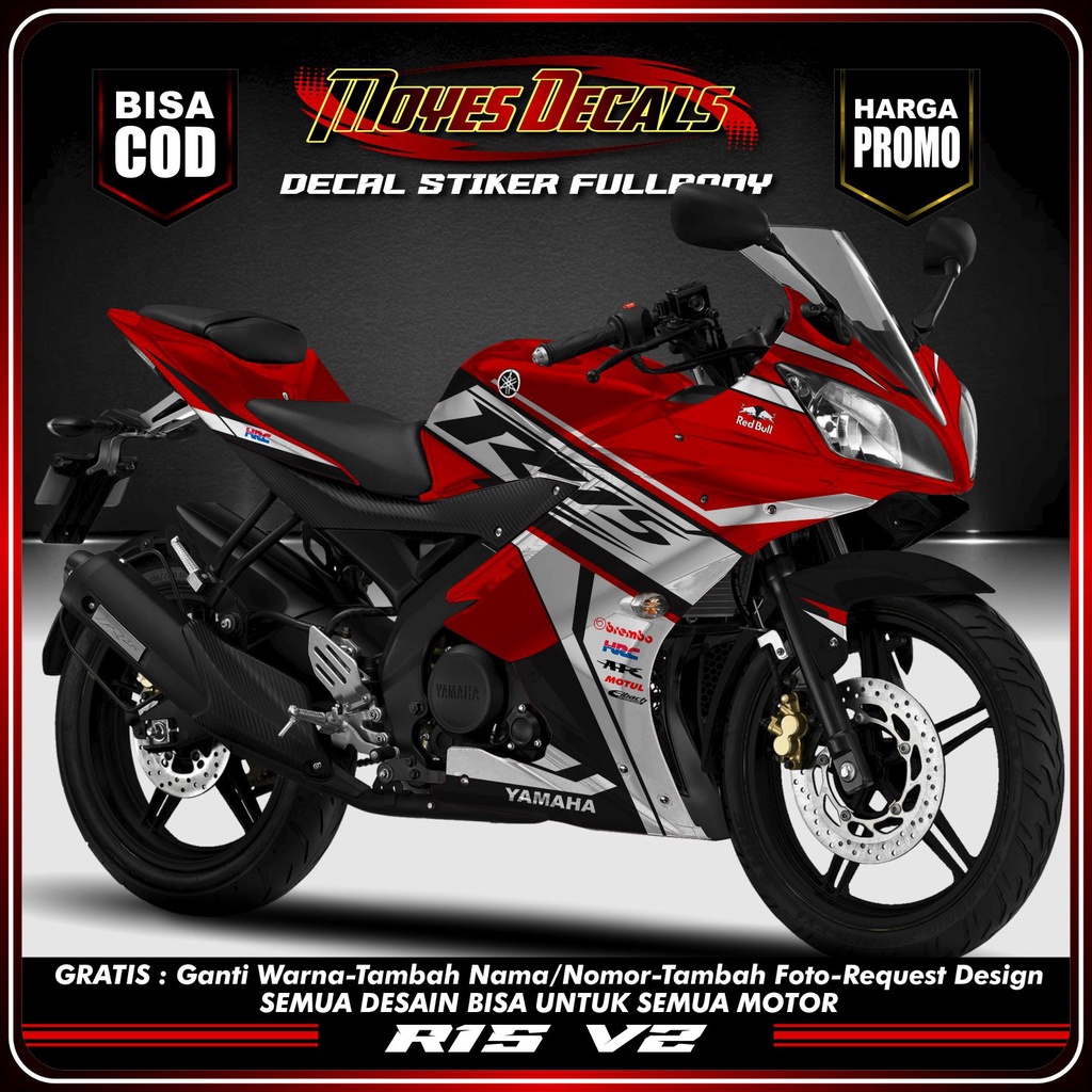 Terlaris Stiker R15 V2 Old Lama Full Body - Decal Motor r15 v2 Full body - Decal Yamaha R15 v2 Old L