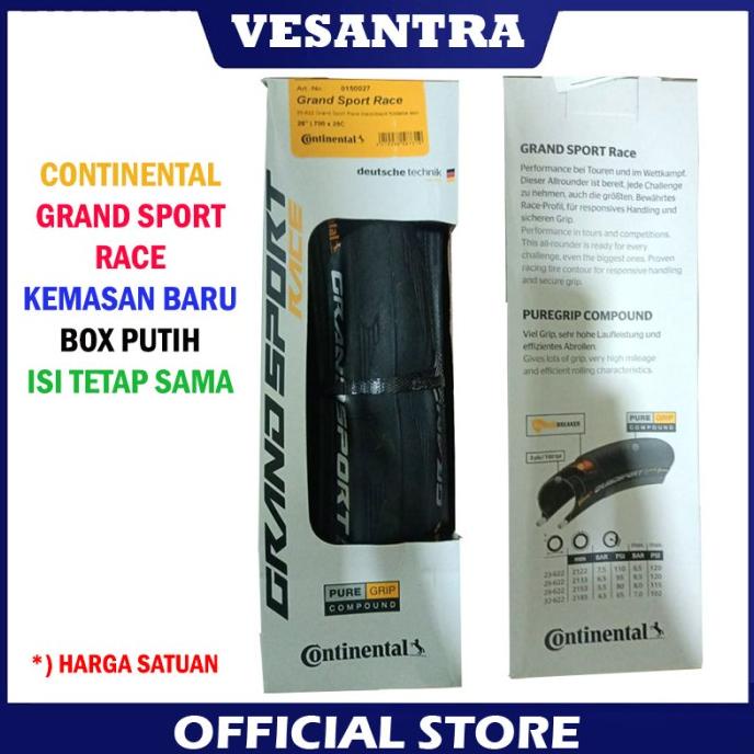 Continental Grand Sport Race Ban Luar Sepeda 700 X 28C Roadbike Kevlar