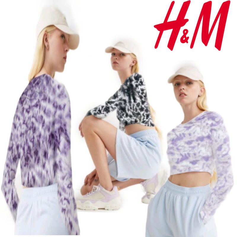 Kaos HM Tie Dye Ribbed Crop Top