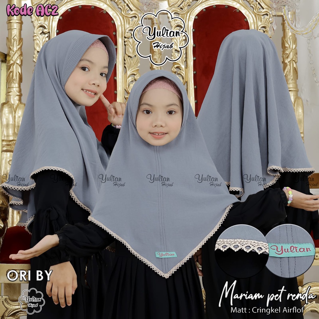 JILBAB ANAK CRINKLE AIRFLOW ZAHRA ORIGINAL YULIAN / HIJAB ANAK / JILBAB TERBARU /JILBAB DAILY