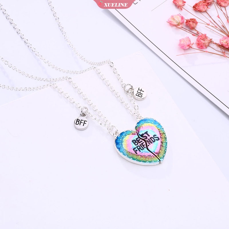 Fashion Baru BFF Kalung Anak Kartun Warna Cinta Paduan magnet Teman Baik Kalung set [ZXL]