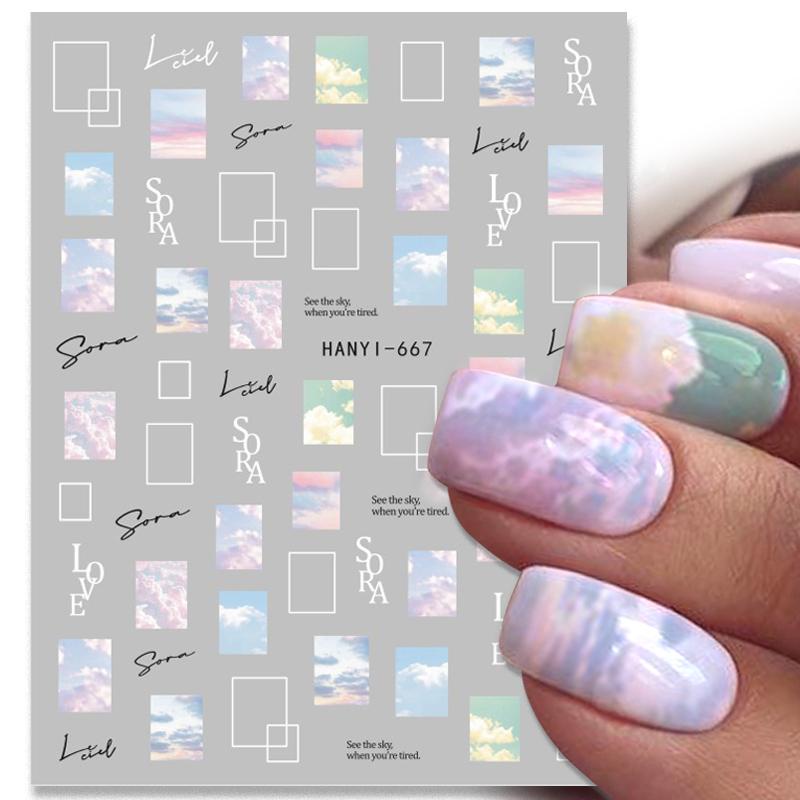 Stiker Kuku Holografik 3D Motif Bintang / Hati / Kupu-Kupu Warna Gold / Silver Untuk Dekorasi Nail Art DIY