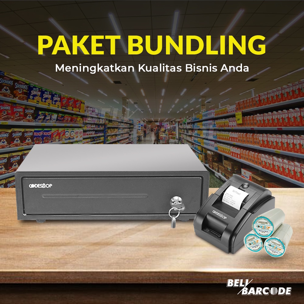 Paket Bundling Printer CB-T58i + Laci CK-335B + BONUS Kertas 58x40