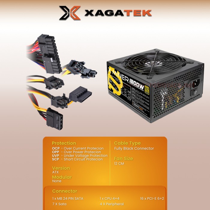 Psu Xagatek X miner 1800watt