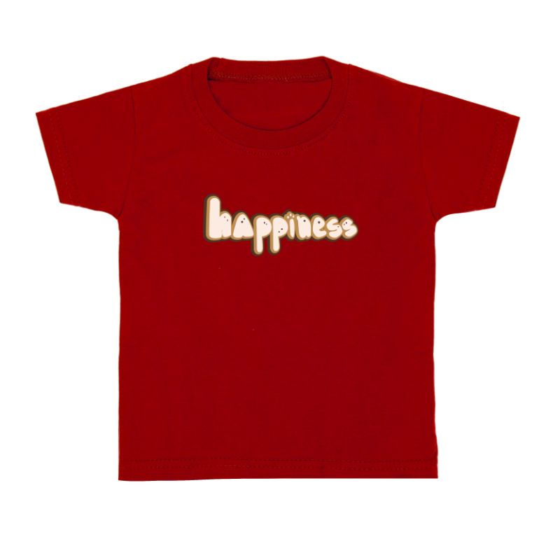 Baju kaos anak 1-12 tahun happiness katun bagus