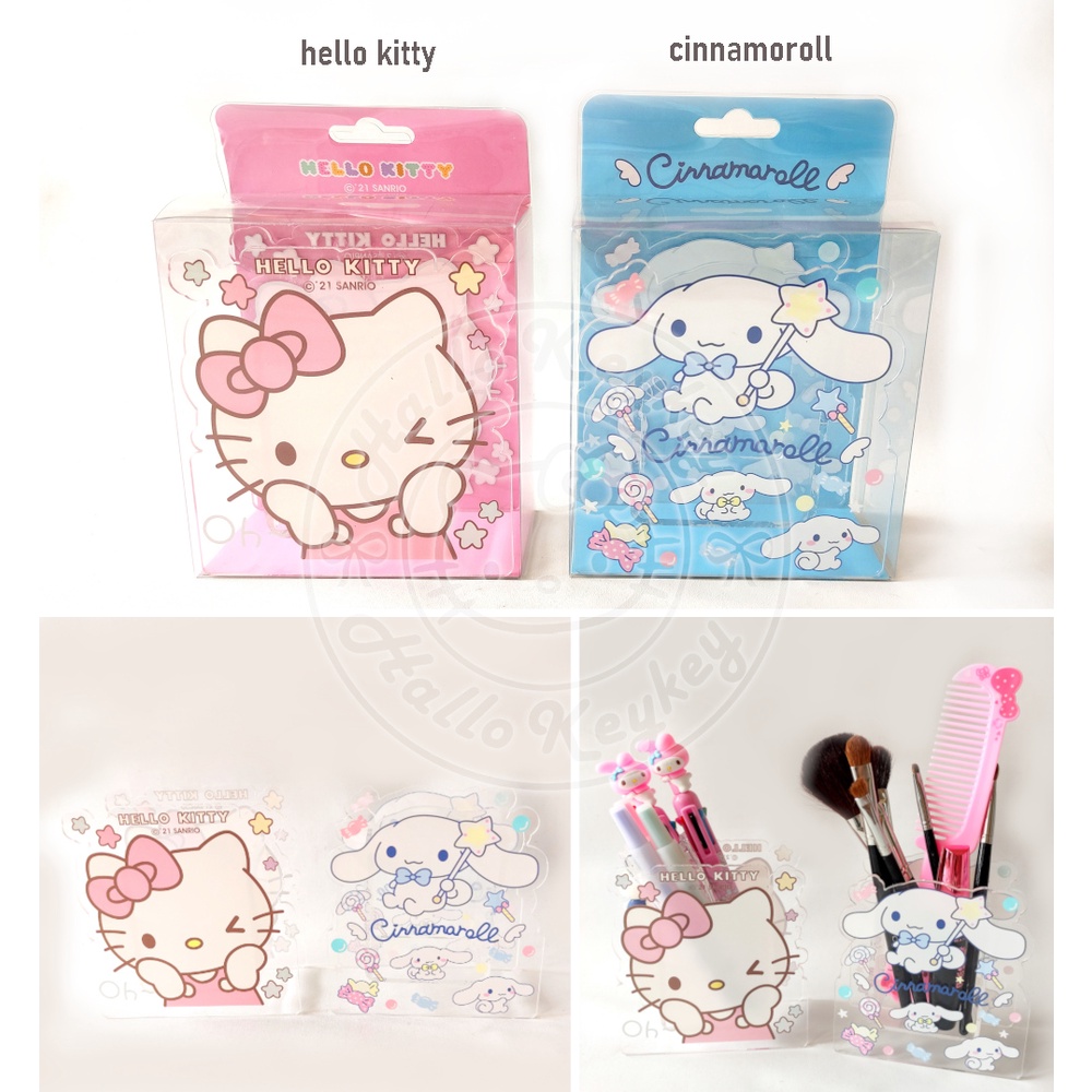 

pen holder stand kuas make up akrilik hello kitty cinnamoroll