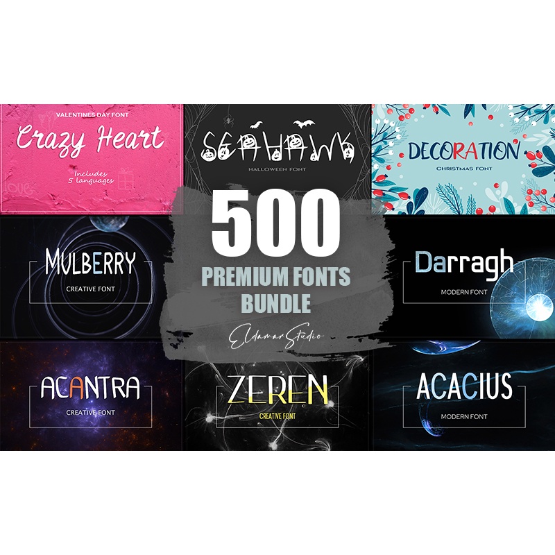 500 Premium Fonts