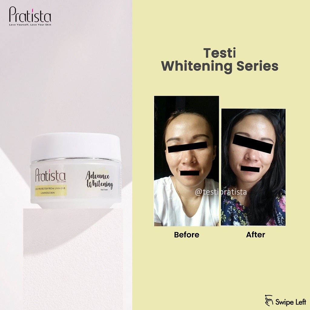PRATISTA WHITENING DAY CREAM SPF30 Skincare Pencerah Wajah Advance Whitening Day Cream Krim Pagi Cegah Flek Hitam BPOM